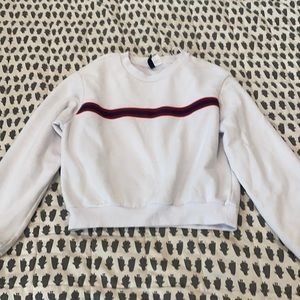 White cropped sweater